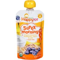 Happy Tot Organics Super Morning Organic Bananas, Blueberries, Yogurt & Oats + Super Chia, 4 oz