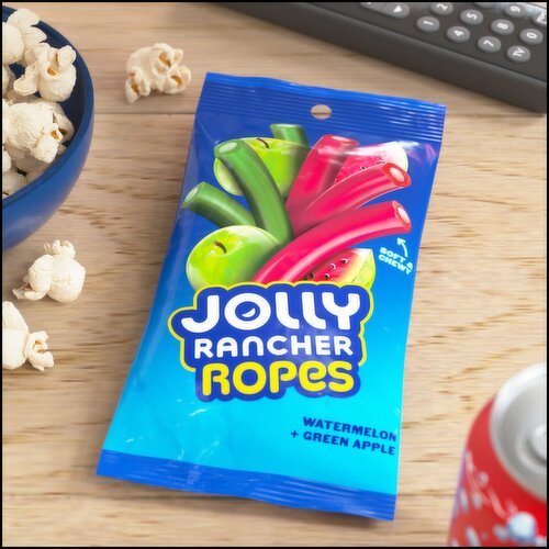 Jolly Rancher Ropes Watermelon + Green Apple Candy, 6 oz - The