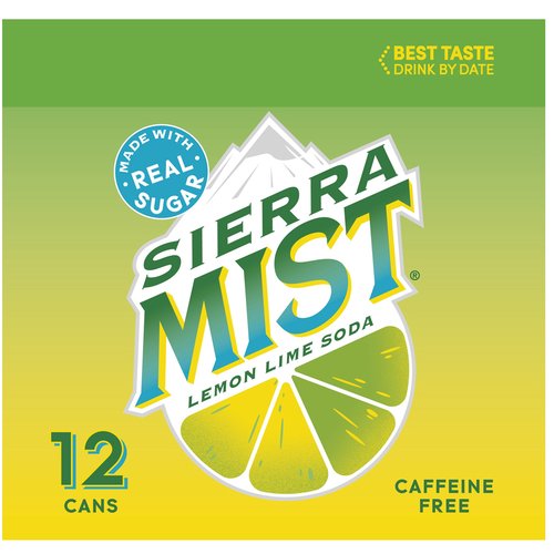 Sierra Mist Lemon Lime Flavored Soda, 12 fl oz, 12 count
Lemon Lime Flavored Soda with Other Natural Flavors