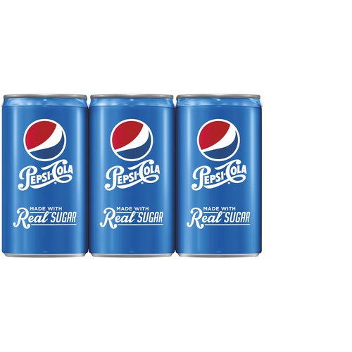 Pepsi Cola, Mini Can, 7.5 fl. oz., 6pk, Soft Drink, Allergens Free