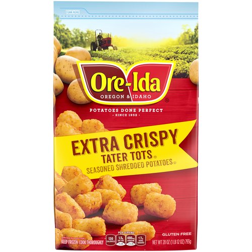 Ore-Ida Extra Crispy Tater Tots, 28 oz
Seasoned Shredded Potatoes