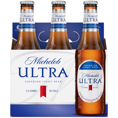 Michelob Ultra Beer - 6 Pack Bottles, 72 fl oz