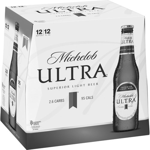 Michelob Ultra Beer, Superior Light, 12 Pack - 12 pack, 12 fl oz bottles