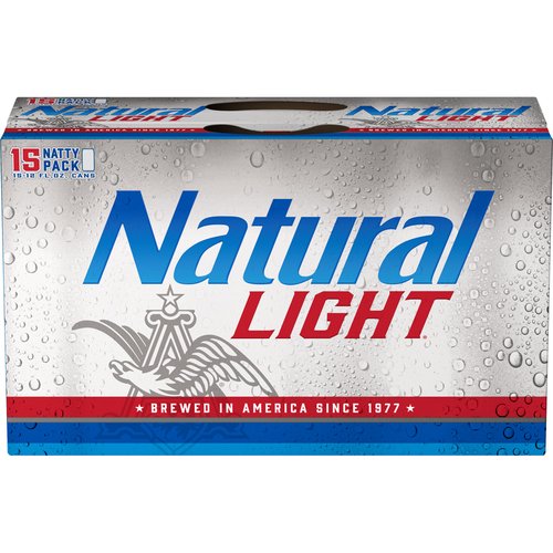 Natural Light Beer - 15 CT - Cans, 180 fl oz