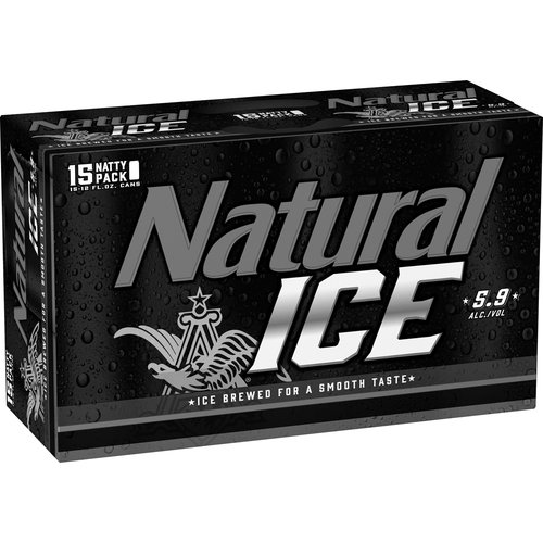 Natural Ice Beer - 15 Pack, 180 fl oz