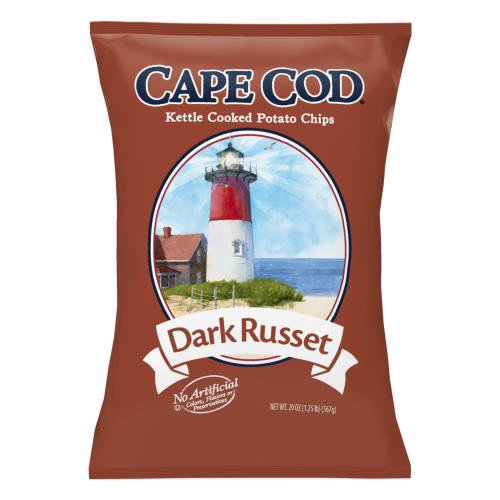 Cape Cod Dark Russet Kettle Cooked Potato Chips, 7.5 oz
We start with the best potatoes! We use only premium russet potatoes for a taste that's deliciously sweet & buttery

Depending on the harvest time, the chips emerge from our kettles with a light to dark golden brown color and deliver a one-of-a-kind potato chip flavor.
They not only look amazing, they taste pretty amazing too!

Cape Cod® Potato Chips contain no hydrogenated oils and no artificial colors, flavors or preservatives.