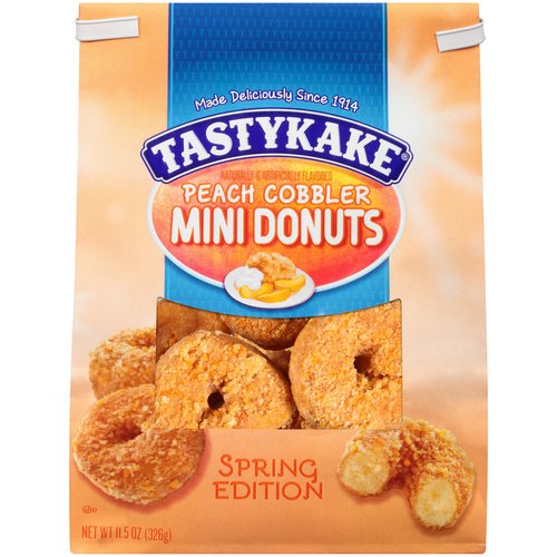 Tastykake Spring Edition Peach Cobbler Mini Donuts, 11.5 oz