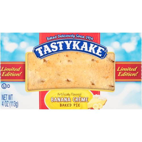 Tastykake Banana Crème Baked Pie Limited Edition!, 4 oz