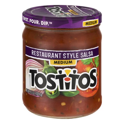 Tostitos Medium Restaurant Style Salsa, 15.5 oz
Twist. Pour. Dip.™
