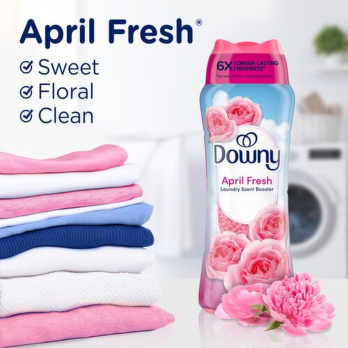 Downy April Fresh In-Wash Laundry Scent Booster Beads, 12.2 oz, laundry scent beads,  Long-lasting  Image 5 of 10