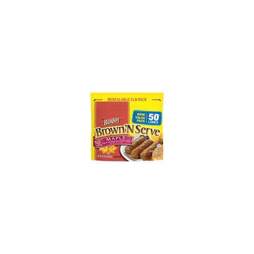 Banquet Brown 'N Serve Vermont Maple Fully Cooked Sausage Links, 32 oz
About 50* links
*Count is approximate. Bag filled by weight.

Perfect Anytime
Busy mornings
Breakfast for dinner