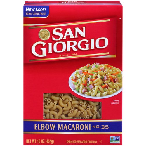 San Giorgio Elbow Macaroni No. 35 Pasta, 16 oz
Enriched Macaroni Product