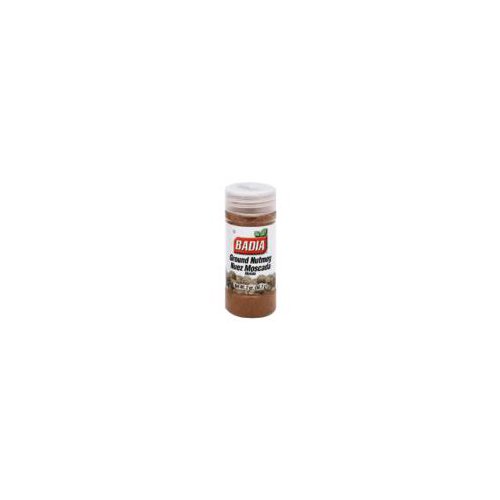 Badia Ground Nutmeg, 2 oz
Nutmeg is the seed of a fruit resembling an apricot. Nutmeg has a deliciously sweet and nutty flavor. Badia Nutmeg Ground will enhance your favorite meat, soup, and preserves. It will also add an exotic touch to baked goods such as cookies, cakes, and fruit pies.
Badia Spices manufactures, packages, distributes, a wide array of products for the everyday cooking needs, from spices, herbs, seasoning blends, teas, side dishes, olive oils, and more. Badia is committed to offering the highest quality at the best price.