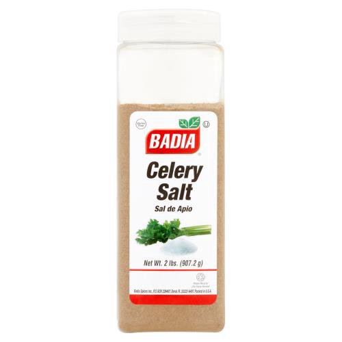 Badia Celery Salt 32 oz (2 lbs)
Badia Celery Salt is an excellent flavor to add to stews, roasts, Chicago-style hot dogs, coleslaw, potato salad, egg salad, dips, and even Bloody Mary's!
Badia Spices manufactures, packages, distributes, a wide array of products for the everyday cooking needs, from spices, herbs, seasoning blends, teas, side dishes, olive oils, and more. Badia is committed to offering the highest quality at the best price.