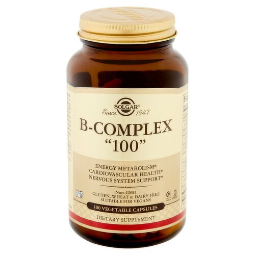 Solgar B-Complex "100" Dietary Supplement, 100 count Image 2 of 3