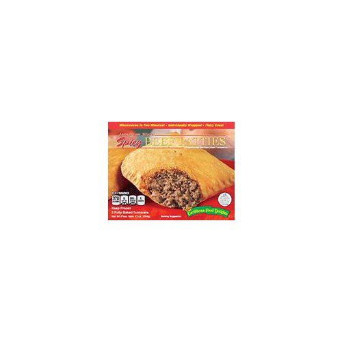 Caribbean Food Delights Jamaican Style Spicy Beef Turnover Patties 2 Count 10 Oz