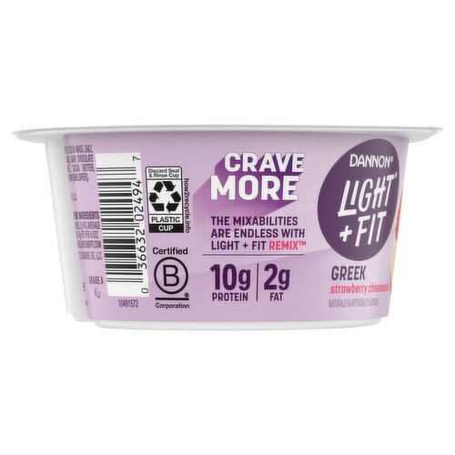 Dannon Light + Fit Remix Greek Strawberry Cheesecake Fat Free