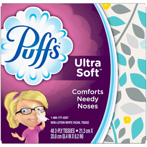 Puffs Ultra Soft Facial Tissues, 48 count
Nose need a hug?
A nose in need deserves Puffs indeed.