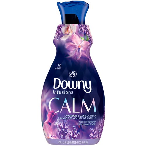 Downy Infusions Calm Lavender & Vanilla Bean Fabric Conditioner, 32 fl oz liq
The soothing scents of lavender and vanilla bean flutter to life in Downy Infusions Calm Fabric Softener, for clothes that smell as comforting as they feel. Use this scented fabric enhancer in your laundry for a tranquil, calm scent in your fabrics. Safe for all washing machines, including HE, simply add a capful to your machine's softener dispenser for softer, scented laundry. For even more mood-enhancing aromas, try Downy Infusions Calm In-Wash Scent Booster Beads and Fabric Softener Dryer Sheets.