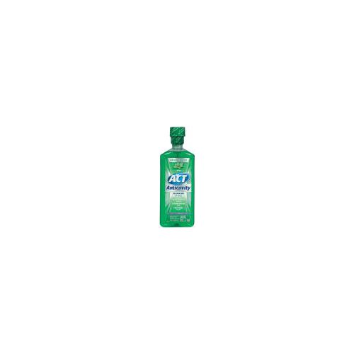 ACT Anticavity Mint Fluoride Mouthwash, 18 fl oz
Use
■ aids in the prevention of dental cavities

Drug Facts
Active ingredient - Purpose
Sodium fluoride 0.05% (0.02% w/v fluoride ion) - Anticavity