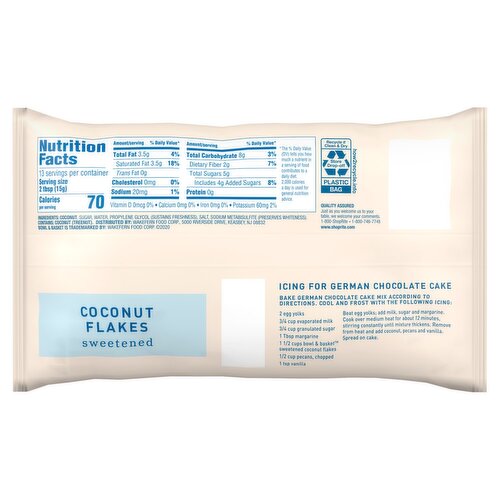 Bowl & Basket Sweetened Coconut Flakes, 7 oz Image 2 of 3