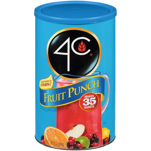 4C Fruit Punch Drink Mix, 35 Quarts, 72.5 oz