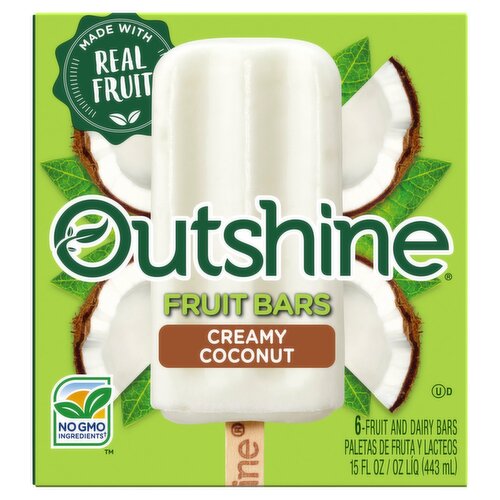 Outshine Creamy Coconut Fruit and Dairy Bars, 6 count, 15 fl oz Image 2 of 9