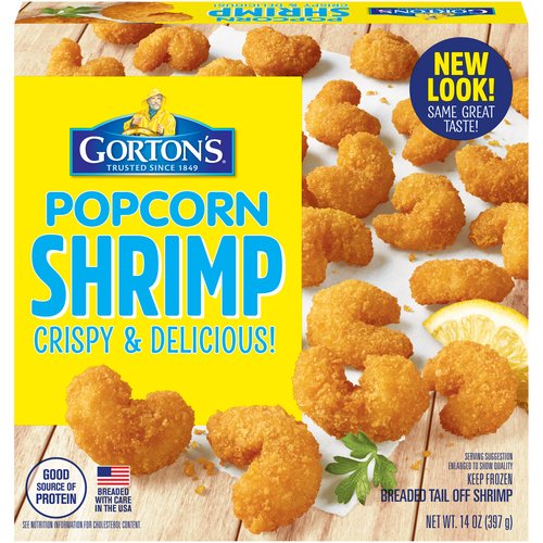 Kids of all ages love the satisfying crunch from Gorton's expertly seasoned Popcorn Shrimp. Coated in a crunchy breading, Gorton's Popcorn Shrimp is guaranteed to add a pop of flavor to any meal.