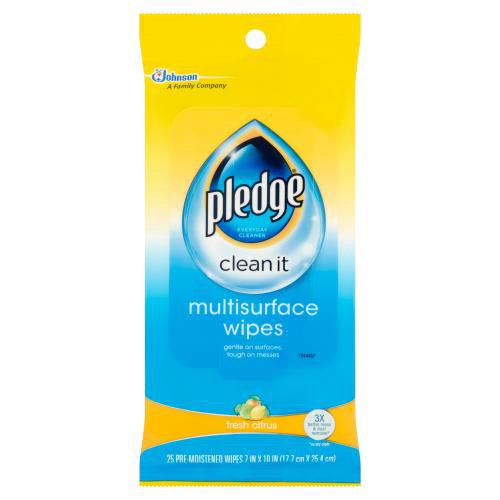 Pledge Everyday Clean Fresh Citrus Multisurface Wipes, 25 count