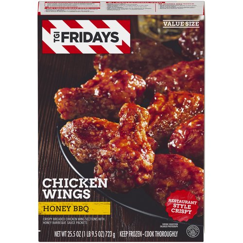 TGI Fridays Honey BBQ Chicken Wings Value Size, 25.5 oz