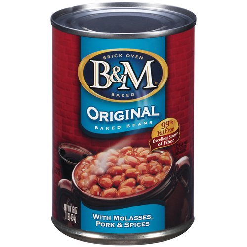 B&M Original with Molasses, Pork & Spices Baked Beans, 16 oz
Delicious B&M beans are slow-baked in brick ovens for hours. Our baking method produces beans with a perfect texture and deep flavor unlike any others. Wholesome and healthful, B&M beans are sweetened with molasses and cane sugar, are an excellent source of fiber and 99% fat free.
With B&M, you'll enjoy every spoonful!