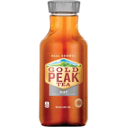 Gold Peak Zero Sugar Sweet Tea Bottle, 52 fl oz
Gold Peak is real brewed tea made from tea leaves picked for peak taste - enjoy the zero-calorie option, Gold Peak Zero Sugar Tea. Tea bursting with refreshingly natural flavors. Perfect for the whole family, these convenient bottles let you take real brewed tea wherever you go.

Gold Peak Real Brewed Tea has a variety of flavors that pair marvelously with any family occasion, from backyard get-togethers, to holiday traditions, to weekend getaways.

Real Brewed. Real Tea. Real Good.
