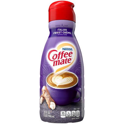 Nestlé Coffee Mate Italian Sweet Crème Coffee Creamer, 32 fl oz
Be Your Own Barista
Your coffee will never be the same once you've tasted it with the smooth, rich amazingness that is sweet crème. A little sweet, a lot rich, and all delicious - no coffee shop required.