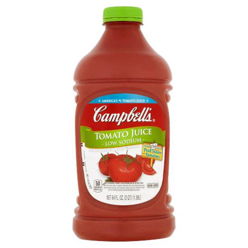 Campbells® 100 Tomato Juice Low Sodium Tomato Juice