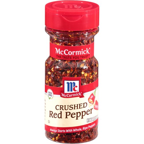 The vibrant red flakes of McCormick Crushed Red Pepper deliver a zesty burst of spice to pizza, eggs and pasta. With just a dash, this pantry staple delivers superior heat and flavor to your favorite dishes.