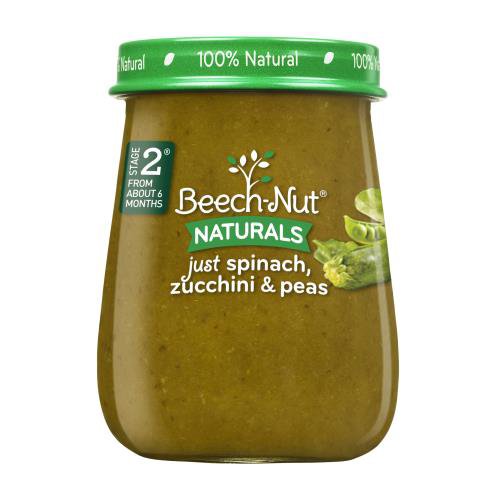 Beech-Nut Naturals Spinach, Zucchini & Peas Baby Food, Stage 2, 6 Months+, 4 oz
Real food for babies™