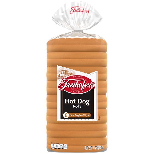 Freihofer's New England Style Hot Dog Rolls, 8 count, 11 oz