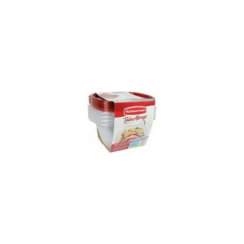 Rubbermaid Take Alongs Deep Squares 5.2 Cups 42 oz Containers + Lids, 4 count
With Quik Clik Seal!™
