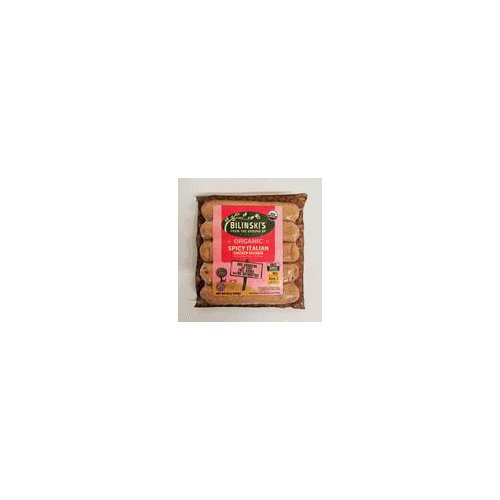 Bilinski's Organic Spicy Italian with Red Pepper Fully Cooked Chicken Sausage, 5 count, 12 oz