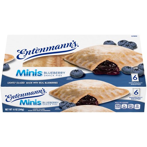 Entenmann's Minis Blueberry Snack Pies, 6 count, 12 oz