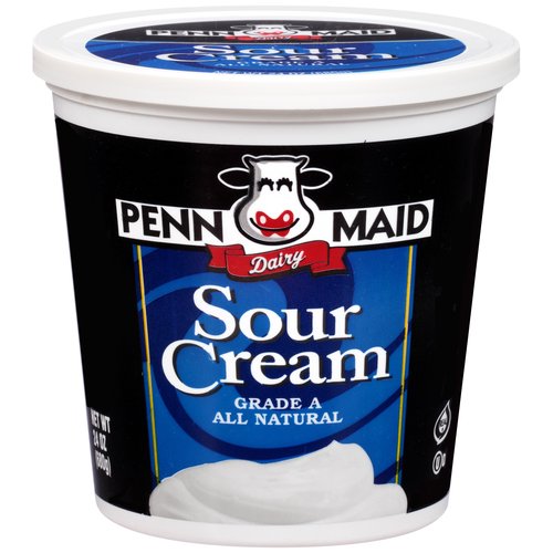Penn Maid Sour Cream, 24 oz.
Enjoy the delicious, creamy taste of Penn Maid Sour Cream. Use it as a topping, ingredient in your favorite recipe or as a dressing!
Rich and Creamy
Made from the Highest Quality Milk and Cream
rBST Free
No Preservatives
No Artificial Ingredients