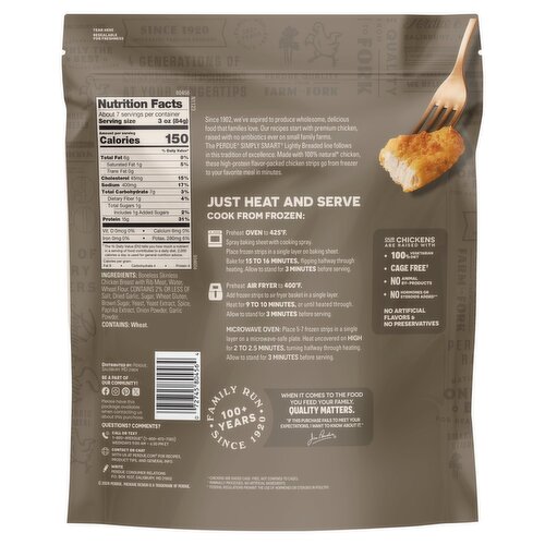 Perdue Simply Smart Lightly Breaded Chicken Strips, 22 oz