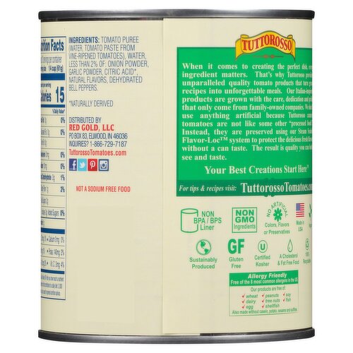 Tuttorosso No Salt Added Tomato Sauce, 28 oz