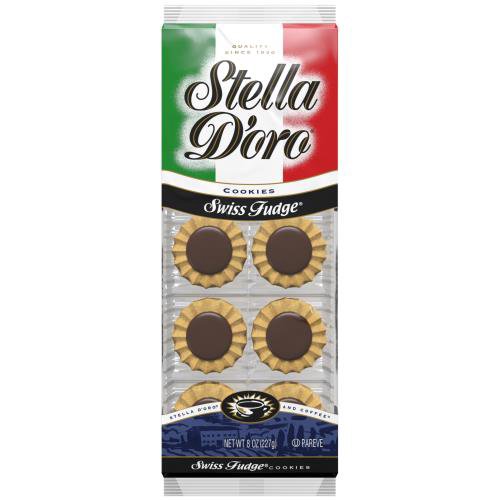 Stella D'oro Swiss Fudge Cookies, 8 oz
Swiss Fudge cookies are small star-shaped indulgent cookies with a center filled with delicious chocolate fudge. Since 1930, Stella D'oro has given consumers an authentic Italian bakery experience with every bite. Today, Stella D'oro's line of high-quality products includes a delectable variety of Italian-style cookies, breakfast treats, and baked to golden perfection breadsticks.