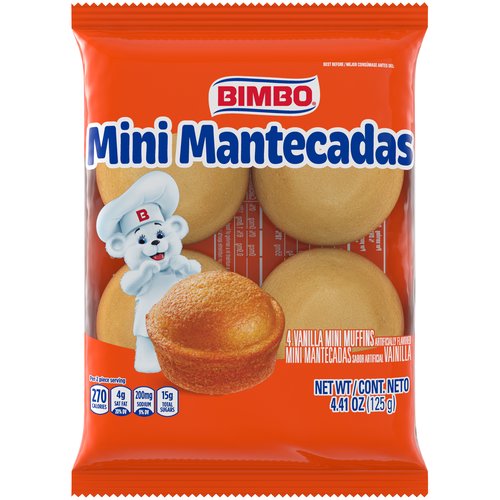 Bimbo Mini Mantecadas Muffins, 4 count, 4.41 oz