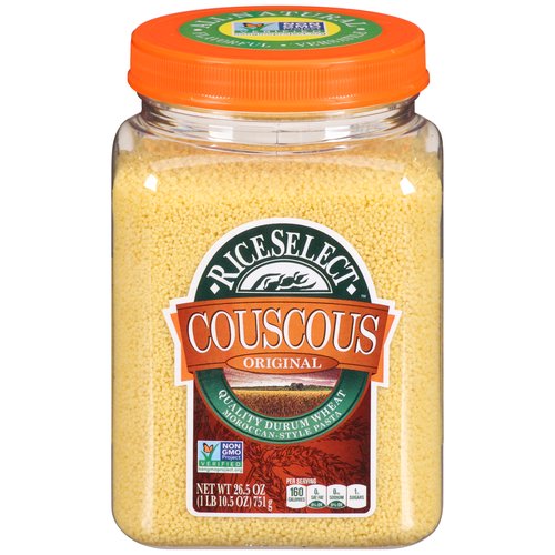 RiceSelect Original Couscous, 26.5 oz
Quality Durum Wheat Moroccan-Style Pasta