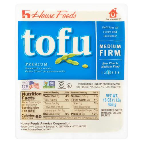 House Foods Premium Medium Firm Tofu, 16 oz