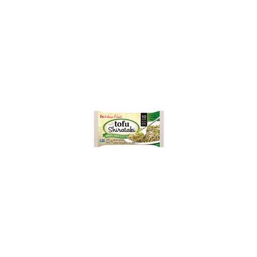 Fresh pasta shaped noodle substitute, gluten free, vegan, cholesterol free, sugar free, refrigerated.