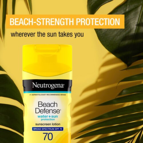 Neutrogena Beach Defense Water + Sun Protection Broad Spectrum Sunscreen Lotion, SPF 70, 6.7 fl oz