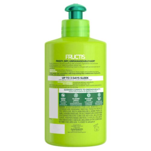 Garnier Fructis Sleek & Shine Intensely Smooth Leave-In Conditioning Cream, 10.2 fl oz